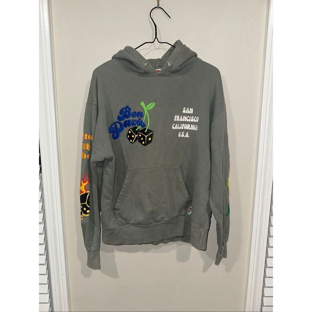 Ben Davis Gray Graphic Hoodie Medium San Fransisco